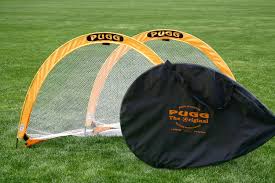 PUGG mini pop-up soccer goals pair with carry case